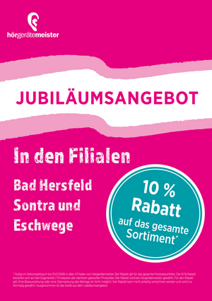 Jubiläumsangebot Hörgerätemeister 2026